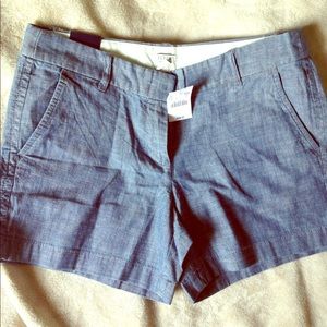 NWT JCrew Chambray 5in shorts Sz6